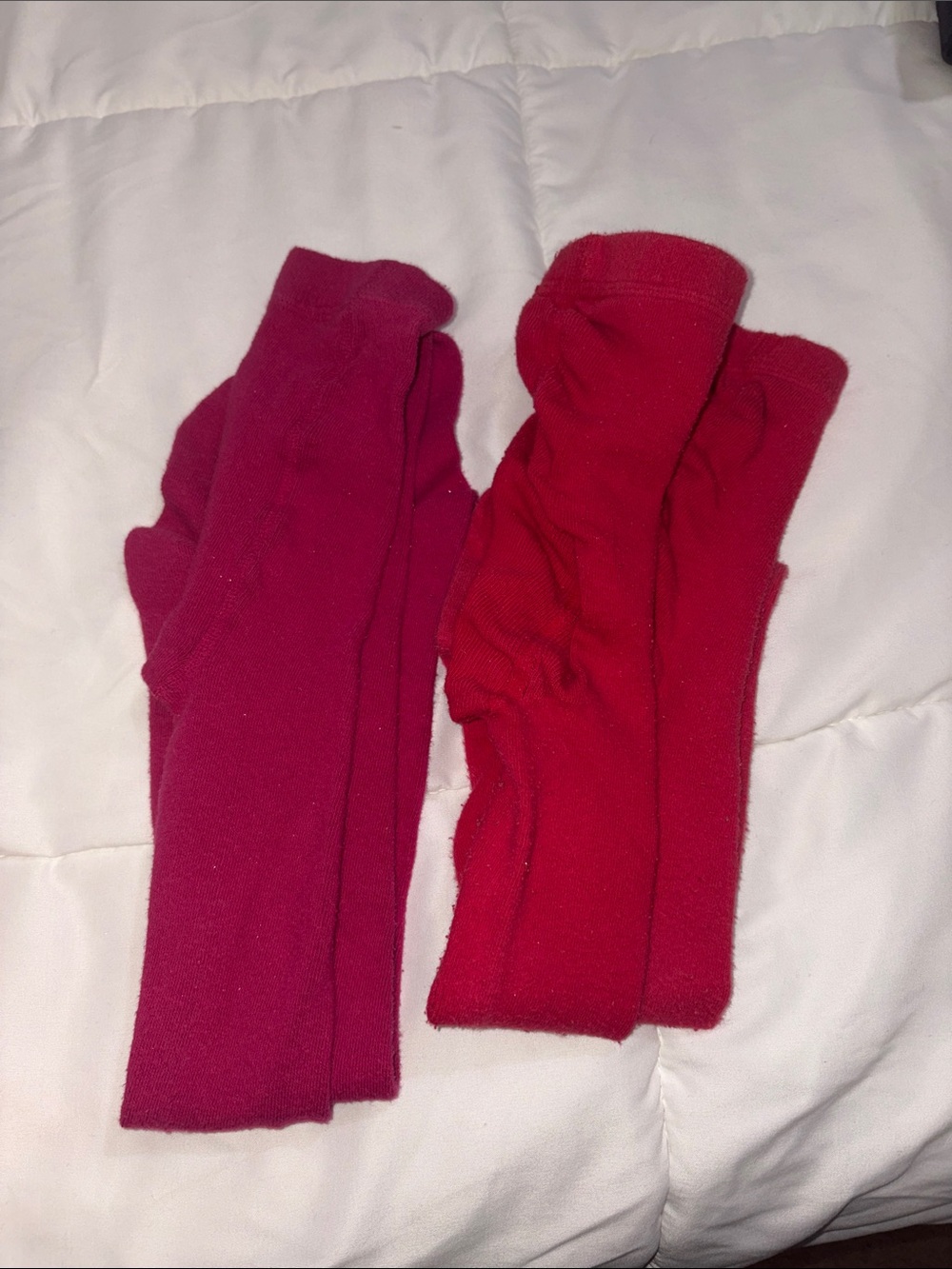 Pair of Pink and Red Arm Warmers